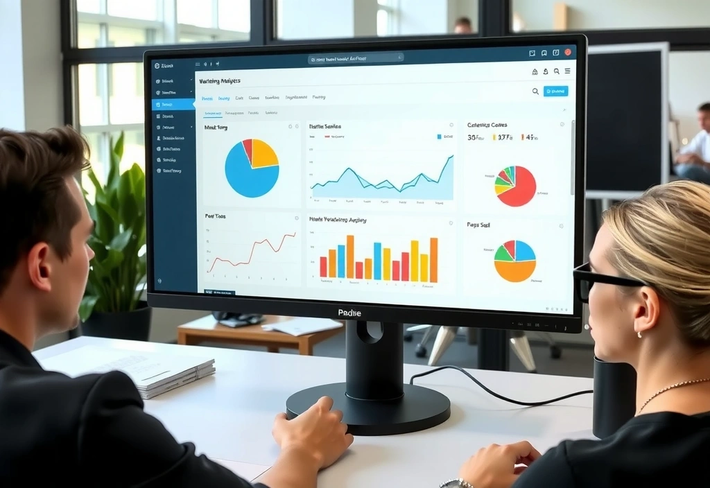 Marketing analytics dashboard showing data-driven insights