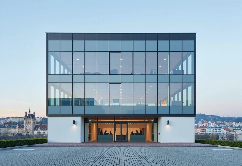 Modern office building representing strategic marketing solutions